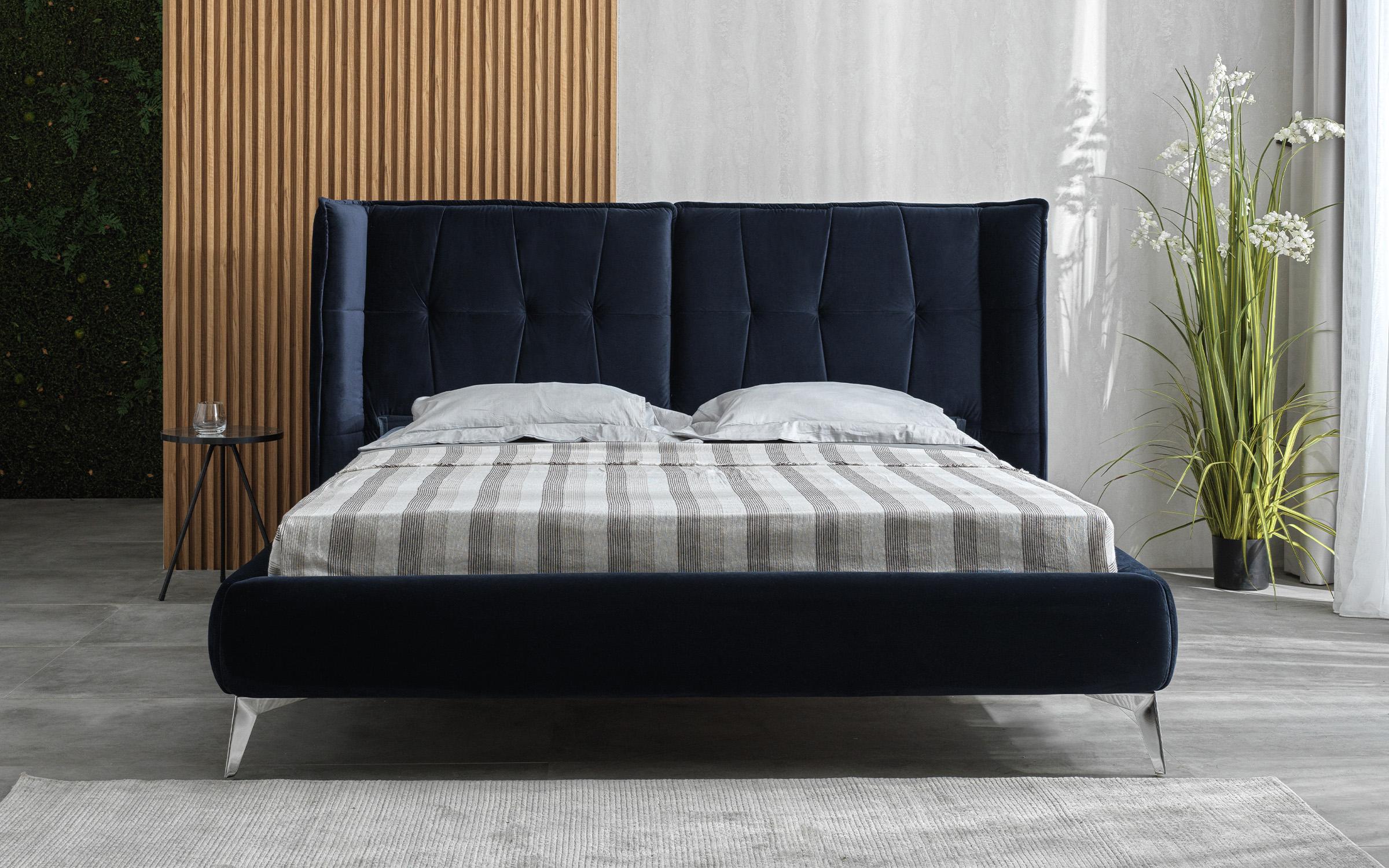 Κρεβάτι Almina, σκούρο μπλε  2